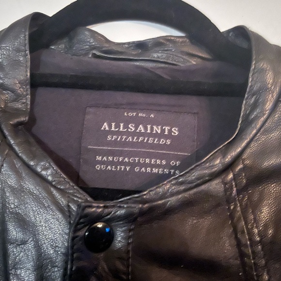 All Saints Leather Jacket / Shirt Jacket - Picture 5 of 6